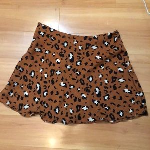 urban outfitters cheetah silk skirt.